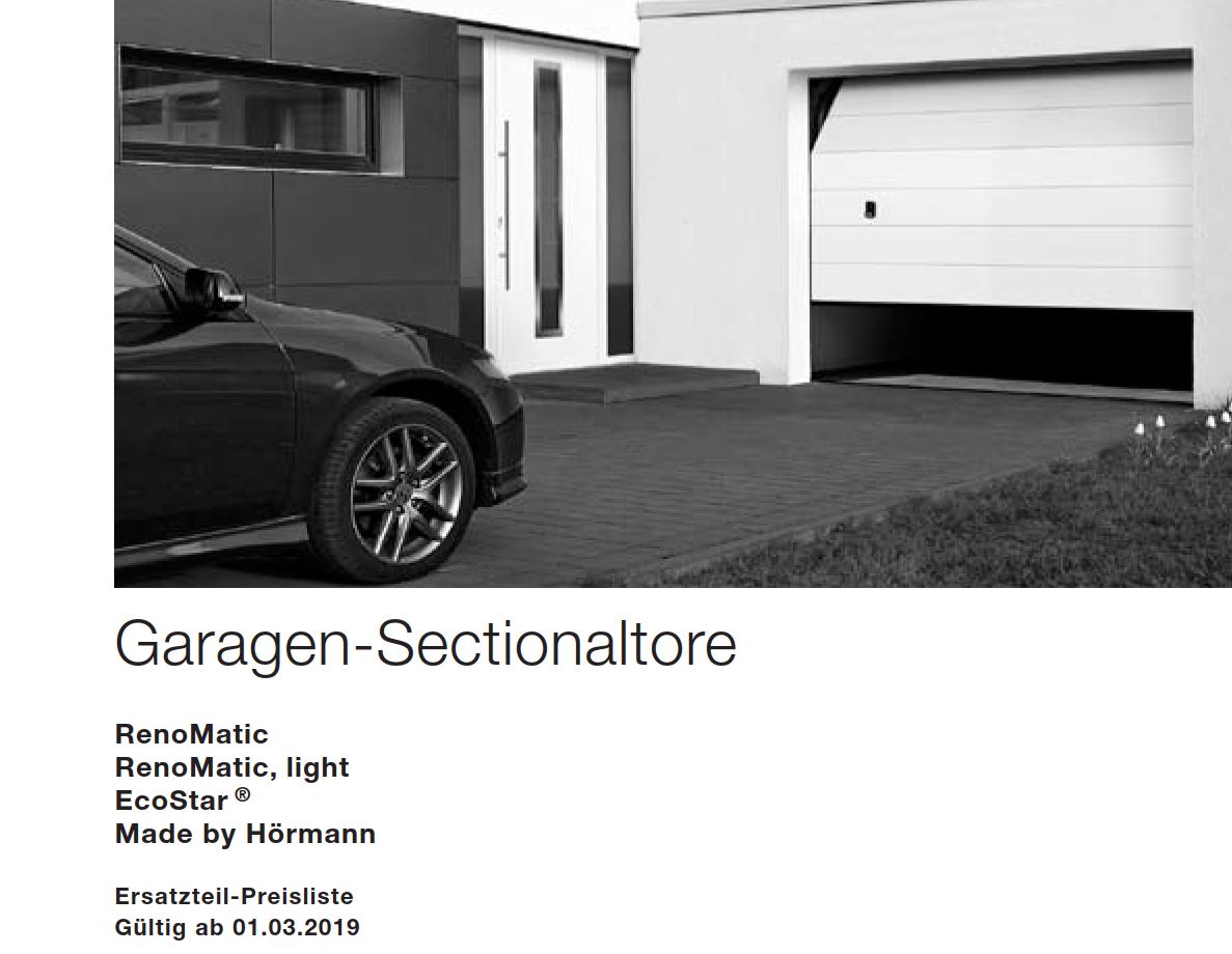 Hörmann Garagen-Sectionaltore 40 , EcoStar, RenoMatic,  RenoMatic, light