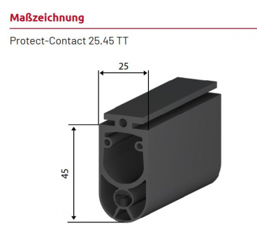 Marantec, Protect-Contact 25.45 Kontaktleistenprofil ohne Dichtlippe (TT), 123145, 186948