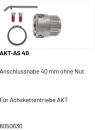 Marantec Anschlussnabe 40 mm ohne Nut, 8050630