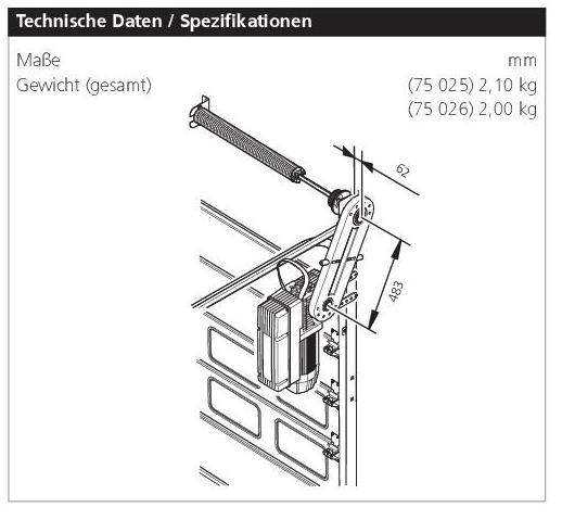 Marantec Achskettentrieb 483mm-1:1, 75025