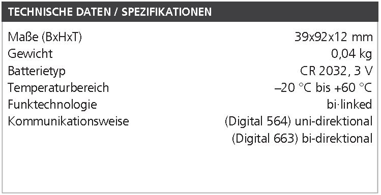 Marantec-Handsender 3-Kanal Digital 663 bi-direktional 868 MHz