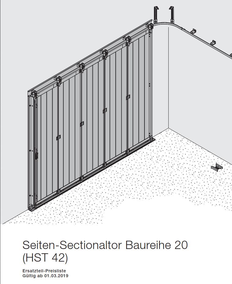 Hormann Ersatzteile Fur Seiten Sectionaltor Der Baureihe 20 Hst 42 Metallbau Berkau De
