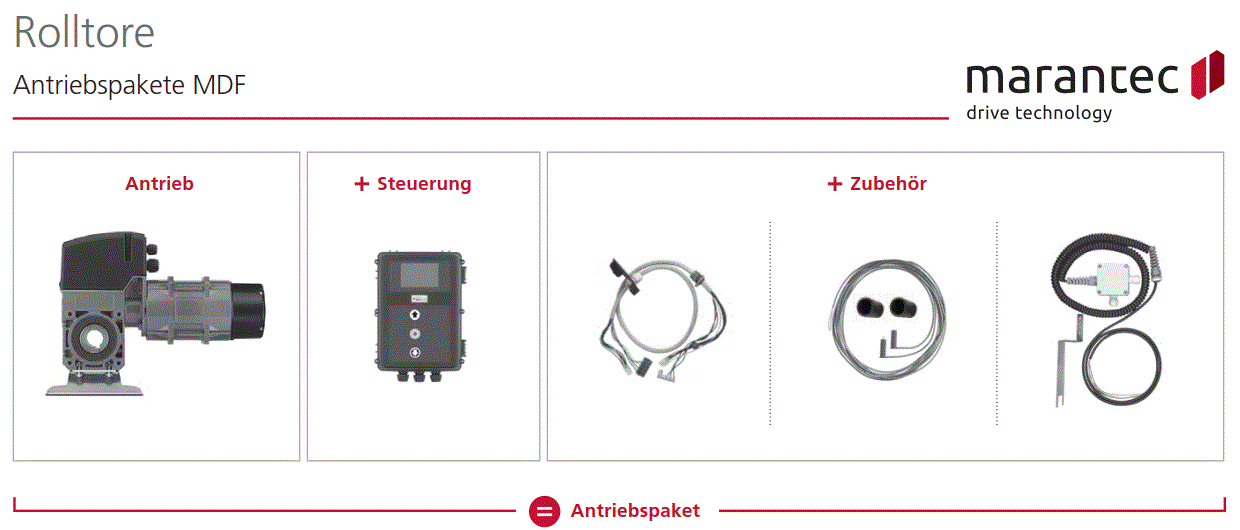 Marantec Rolltor Antrieb komplett mit Steuerung und Zubehör