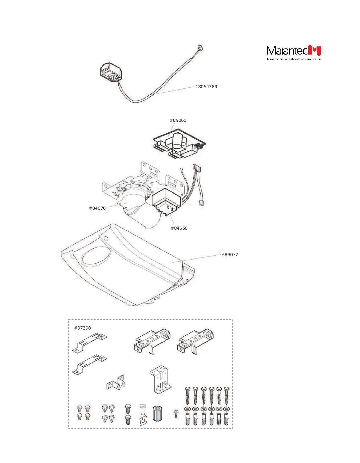 Marantec Ersatzteil Antriebshaube für Comfort 220.2 blueline (inkl. Designblende)