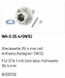 Preview: Marantec Steckwelle 25,4 mm mit Adapter für Federwelle mit  6- Kant SW 32, 8055550