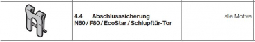 Hörmann SL-Abschlusssicherung 10 mm, N80 / F80 / EcoStar / Schlupftür-Tor, 1071001