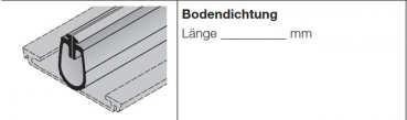 Hörmann Bodendichtung Zubehör für Torglieder EcoStar, RenoMatic, light, Torglieder, Bodendichtung, 3045652
