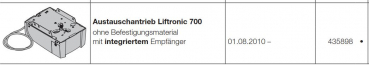 Hörmann Austauschantrieb Liftronic 700 ohne  ​Befestigungsmaterial mit integriertem Empfänger , 435898