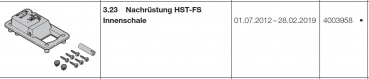 Hörmann Nachrüstung HST42 - FS Innenschale, Baureihe 10, 20, Seiten-Sektionaltor, 4003958