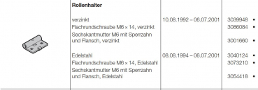 Hörmann Rollenhalter verzinkt für die Baureihe 30, 40, 50, 60, 3039948