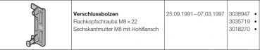 Hörmann Verschlussbolzen, Baureihe 30 (Privat Tor), 3038947