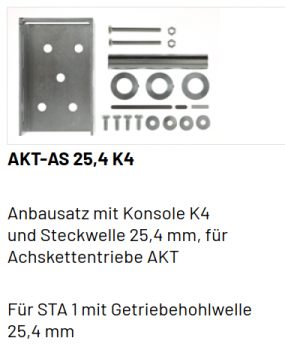 Marantec Anbausatz Achskettentrieb, 164179, AKT-AS 25,4 K4, für STA 1