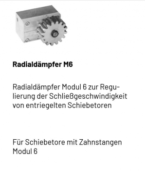 Marantec Radialdämpfer Modul 6, Neutral , 88933