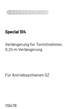 Marantec Special 104 Verlängerte Schubstange 240 mm, 119478