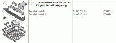 Hörmann Zubehörbeutel SE3, WA 300 S4 für gesicherte Entriegelung, 638931