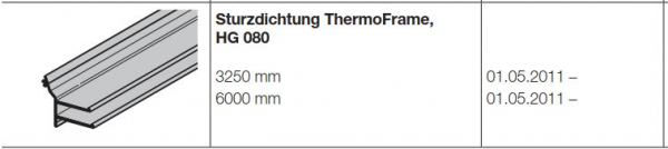 Hörmann Sturzdichtung ThermoFrame HG 080 der Baureihe 40, 4012841