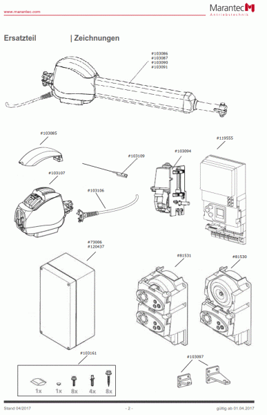 Marantec Motor-Aggregat, für Steuerung Control x.51, Comfort 525, Drehtorantrieb, 103086