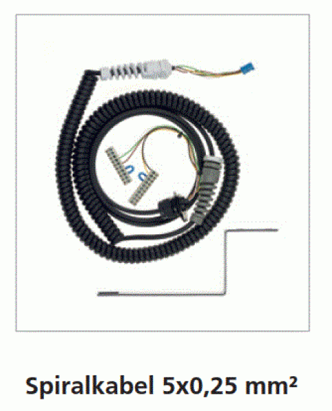 Marantec, Spiralkabel, 5 x 0,25 mm², ungewendelt, 1.600 mm, 140488