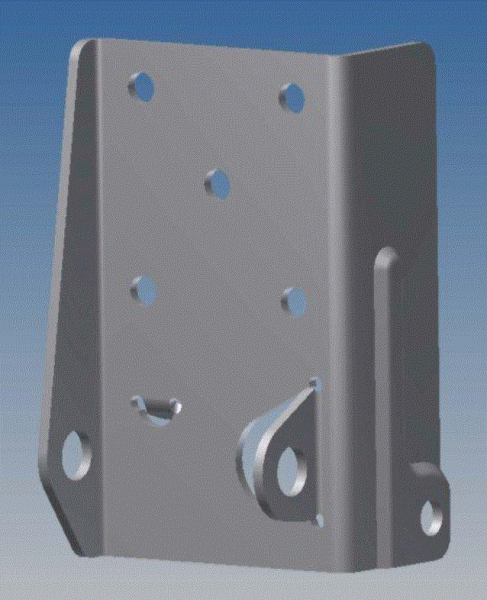 Normstahl Bodenkonsole rechts, verzinkt für Deckensektionaltor Secura mit Niedrigsturzumlenkung​, 422CMER