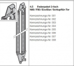 Hörmann Federpaket, 3-fach Kennzeichnung 001 Schwingtore N80, F80-EcoStar-Schlupftür-Tor