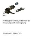 Marantec Schließzylinder mit 2 Schlüsseln zur Sicherung der ​Notenriegelung für Comfort RA und RE+, 178394