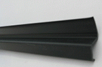 Normstahl Deckleiste Torblatt, links und rechts verwendbar Kunststoff schwarz Torbreite: bis 3000 mm, für Schwingtore Prominent-Variant, B600920