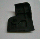 Normstahl Deckleistenverstärkung Zarge links aus schwarzem Kunststoff, für Schwingtore Prominent-Variant, H240710