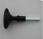 Normstahl Handschmeichler-Griff aus schwarzem Kunststoff für SWT, für Schwingtore Prominent-Variant, H702171