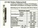 Schüco Rollen-Fallenschloss, zweitourig, 211162, Dornmaß 30mm